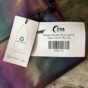 Zyia Mirage Metallic Plus light ‘n tight 7/8 size 12
